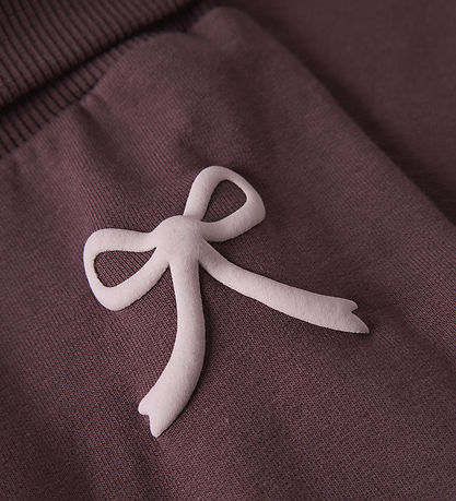 Name It Sweatpants - NbfVimone - Catawba Grape/Bow Heart