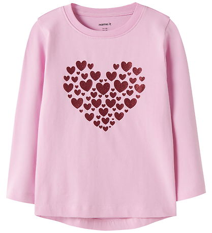 Name It Bluse - NmfViparty - Full Blooming Pink/Heart