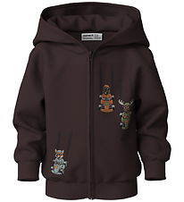 Name It Cardigan - NmmVoltinus - Chocolate Plum/Racing