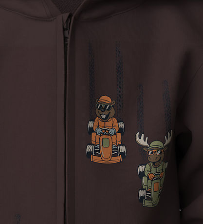 Name It Cardigan - NmmVoltinus - Chocolate Plum/Racing