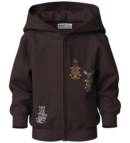 Name It Cardigan - NmmVoltinus - Chocolate Plum/Racing