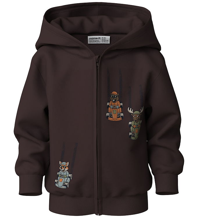 Name It Cardigan - NmmVoltinus - Chocolate Plum/Racing