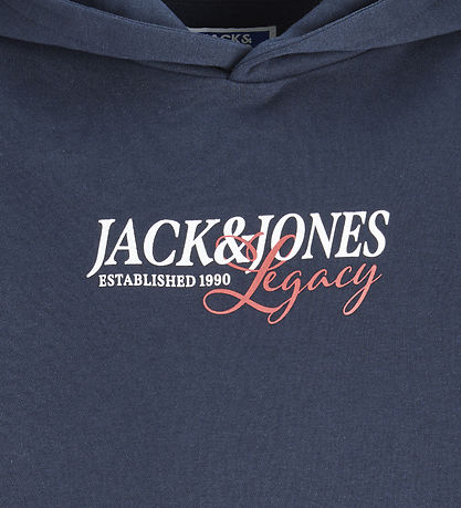 Jack & Jones Hættetrøje - JjJade - Navy Blazer/Big print