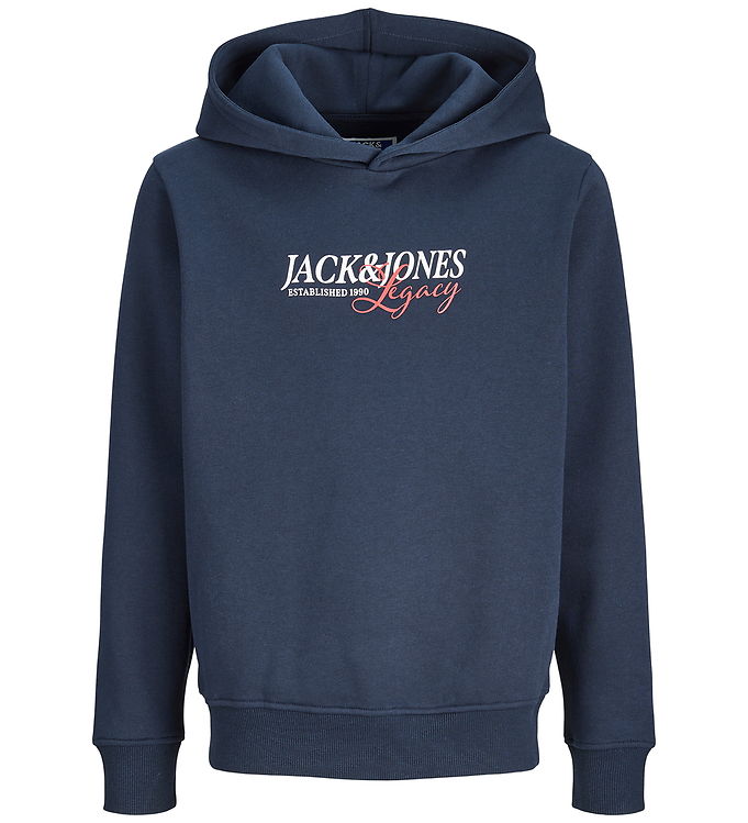 Jack & Jones Hættetrøje - JjJade - Navy Blazer/Big print