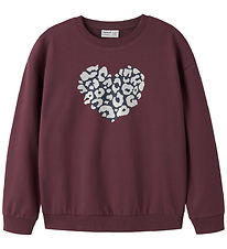 Name It Sweatshirt - NkfViloui - Catawba Grape/Glitter Leo