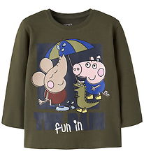 Name It Bluse - NmmOlive - Gurli Gris - Olive Night