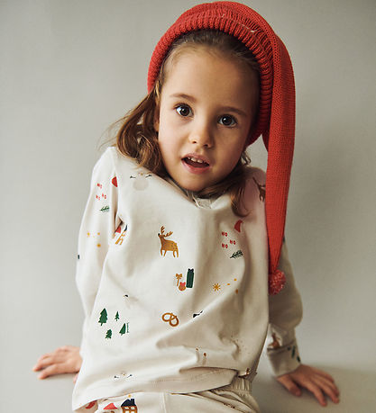 Liewood Nissehue - Alf Christmas Hat w Embroidery - Apple red