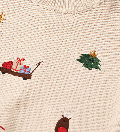Liewood Bluse - Strik - Orlane  - Festive / Sandy / Embroidery