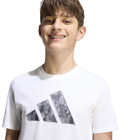 adidas Performance T-shirt - J Camo - White