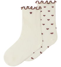 Lil Atelier Strømper - 2-Pak - NmfRosita - Turtledove/Rose Taupe