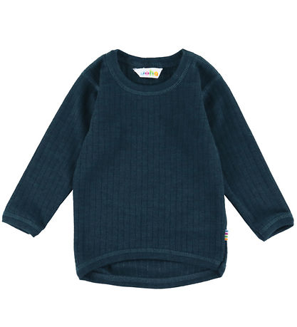 Joha Bluse - Uld - Rib - Mørke Blå