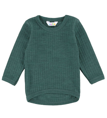 Joha Bluse - Uld - Rib - Turkis