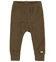 Joha Leggings - Uld - Rib - Brun