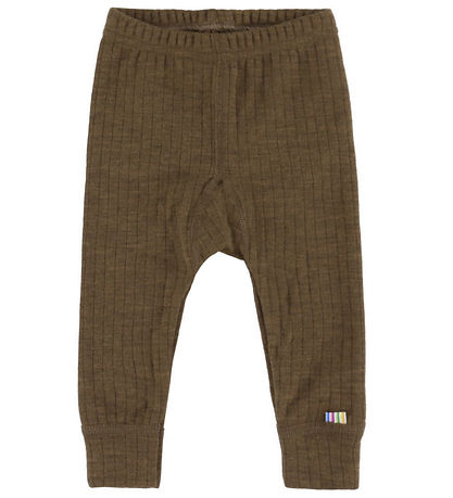 Joha Leggings - Uld - Rib - Brun