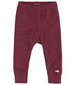 Joha Leggings - Uld - Rib - Wine Melan