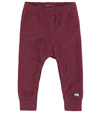 Joha Leggings - Uld - Rib - Wine Melan