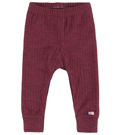 Joha Leggings - Uld - Rib - Wine Melan