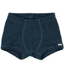 Joha Boxershorts - Uld - Rib - Mørke Blå