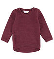 Joha Bluse - Uld - Rib - Wine Melan