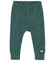 Joha Leggings - Uld - Rib - Turkis