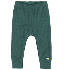 Joha Leggings - Uld - Rib - Turkis