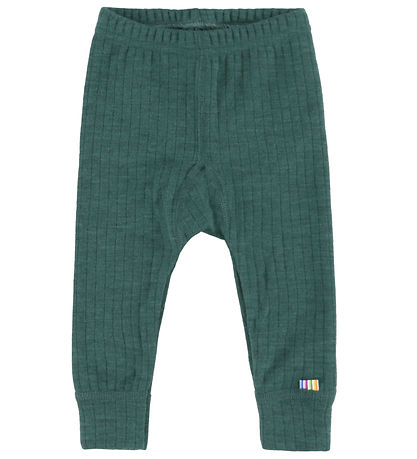 Joha Leggings - Uld - Rib - Turkis