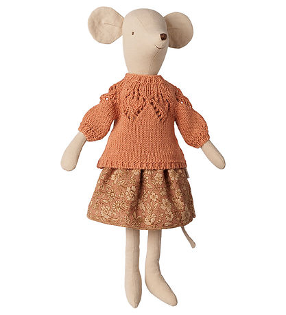 Maileg Dukketøj - Mus - Medium - Nederdel/Strikbluse
