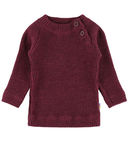 Joha Bluse - Uld - Strik - Wine Melan