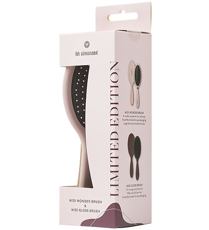 HH Simonsen Hårbørste - 2-pak - Midi - Wonder & Gloss Brush - Li