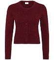 Grunt Cardigan - Cable Strik - GrLine - Dark Red