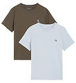 Calvin Klein T-shirt - Monogram - 2-pak - Blue Fog/Wren