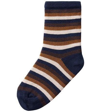 Name It Strømper - 4-pak - NmmReg - Island Fossil/1X Olive night