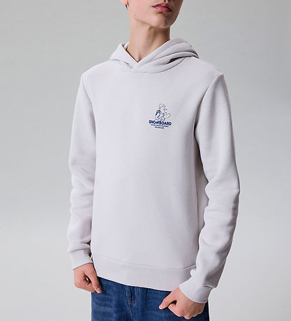 LMTD Hættetrøje - Sweat - NlmInstru - Vapor Blue/W. Sargasso Sea