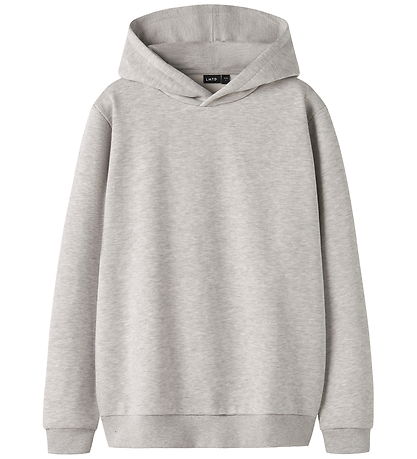 LMTD Hættetrøje - Sweat - Loose - NlmSnow - Light Grey Melange