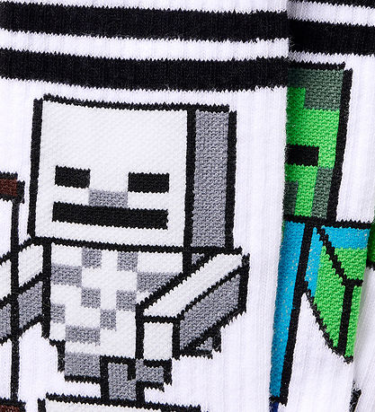 Name It Strømper - 3-pak - Minecraft - NkmNihat - Bright White/1