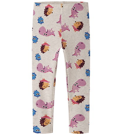 Name It Leggings - Rib - NmfAbesa - Børste - Peyote Melange