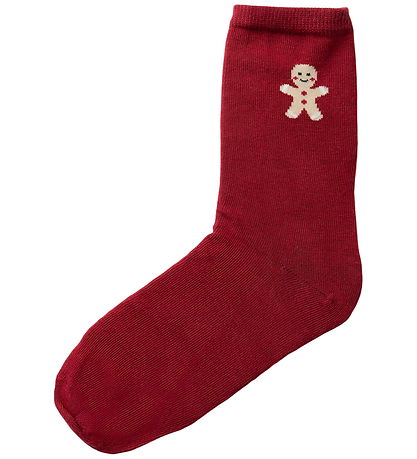 Name It Strømper - 3-pak - NknRichristmas - Peyote/Red Dahlia/Na