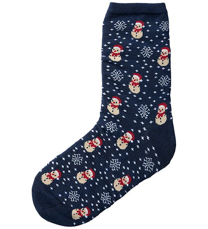 Name It Strømper - 3-pak - NknRichristmas - Peyote/Red Dahlia/Na