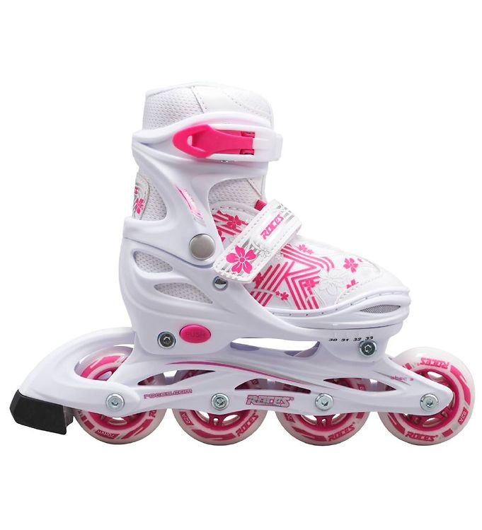 Roces Rulleskøjter - Jokey 3.0 Girl - Hvid/Pink - Inliner