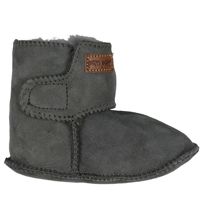 Pom Pom Skindfutter m. Uld - Grå