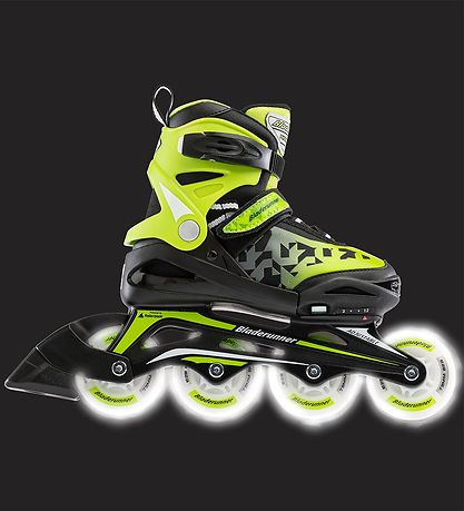 Bladerunner Rollerskates w. Light - Phoenix Flash - Black/Green