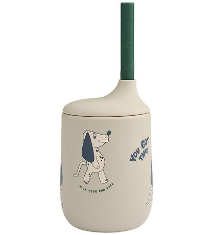Liewood Kop m. Sugerør - Silikone - Ellis - Dakota Dog/Mist