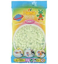 Hama Midi Beads - 1000 pcs - 55 Glow-In-The-Dark Green Hama Midi Beads - 1000 pcs - 55 Glow-In-The-Dark Green