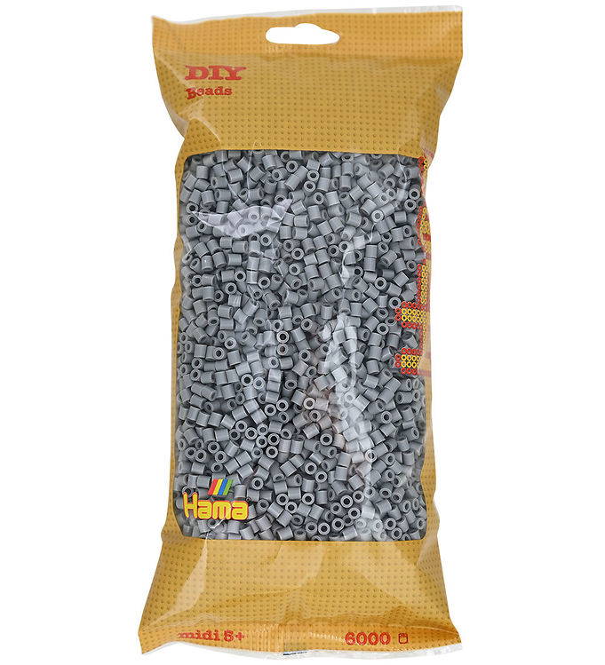 Hama Midi Perler - 6000 stk. - 17 Grå
