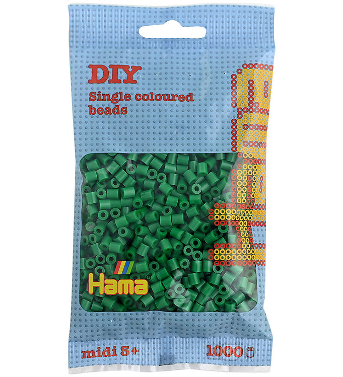 Hama Midi Perler - 1000 stk. - 10 Grøn