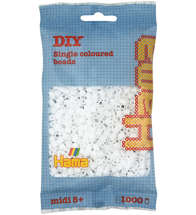 Hama Midi Perler - 1000 stk. - 01 Hvid