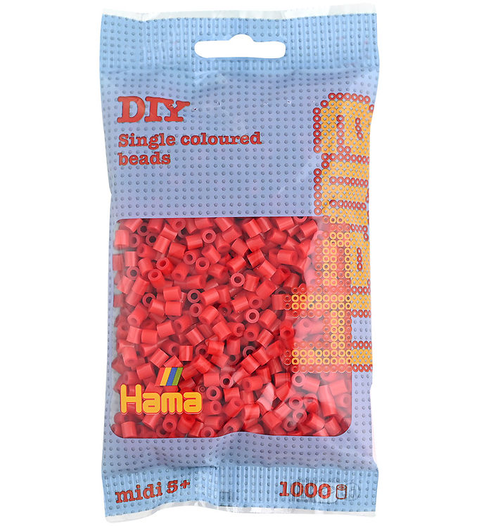 Hama Midi Perler - 1000 stk. - 05 Rød