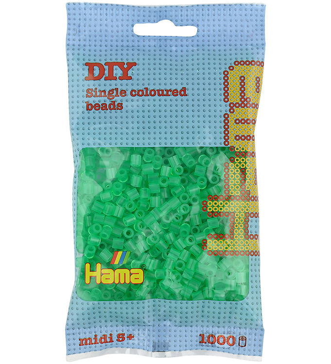 Hama Midi Perler - 1000 stk. - 16 Transparent Grøn