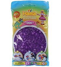 Hama Midi Beads - 1000 pcs - Transparent Purple Hama Midi Beads - 1000 pcs - Transparent Purple