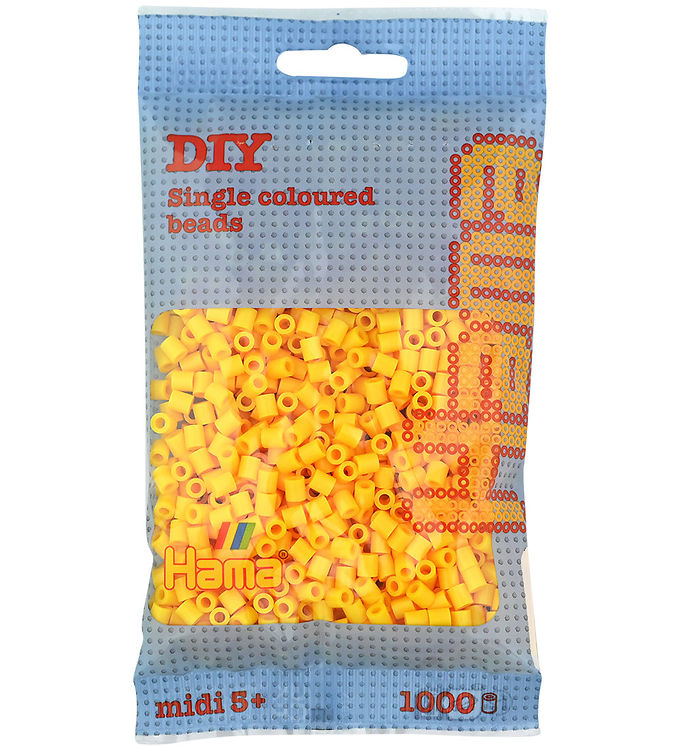 Hama Midi Perler 207-03 Gul - 1000 stk